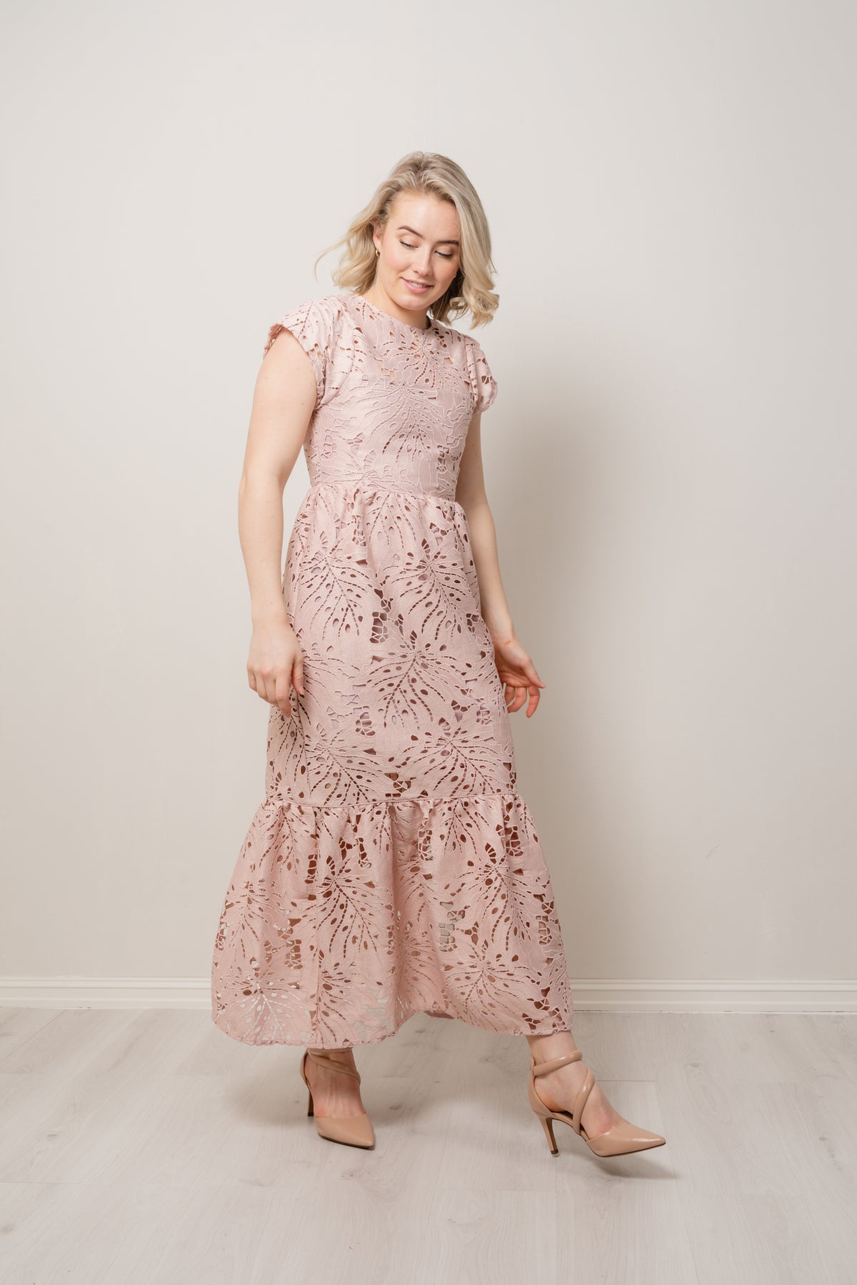 Ruth Lace Dress - Dusty Pink