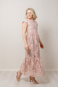 Ruth Lace Dress - Dusty Pink