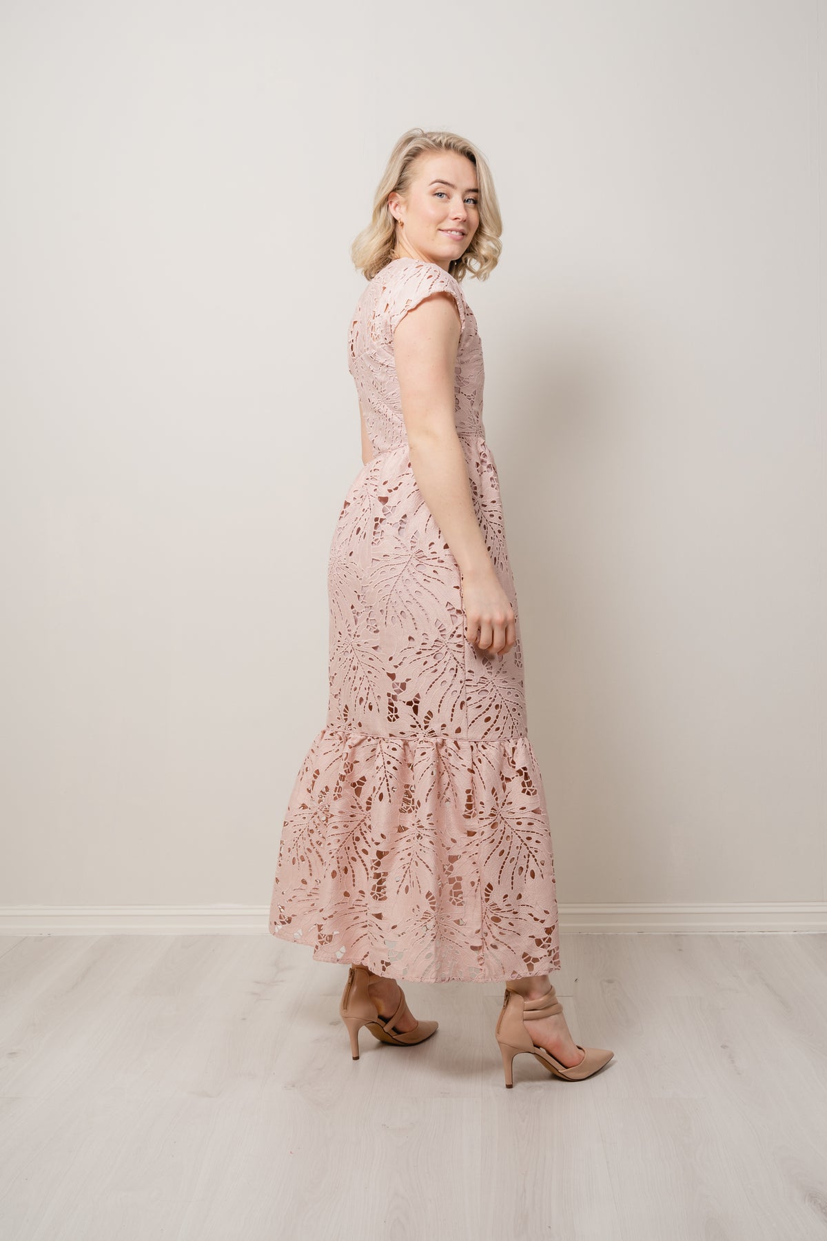 Ruth Lace Dress - Dusty Pink