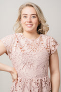Ruth Lace Dress - Dusty Pink