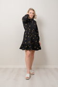 Nannie Nona Shirt Dress EMB - Black/Flower