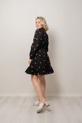 Nannie Nona Shirt Dress EMB - Black/Flower