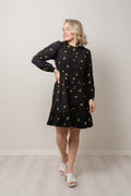 Nannie Nona Shirt Dress EMB - Black/Flower