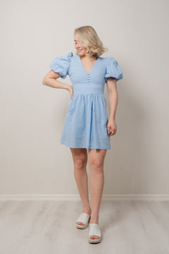 Albertine Dress - Powder Blue