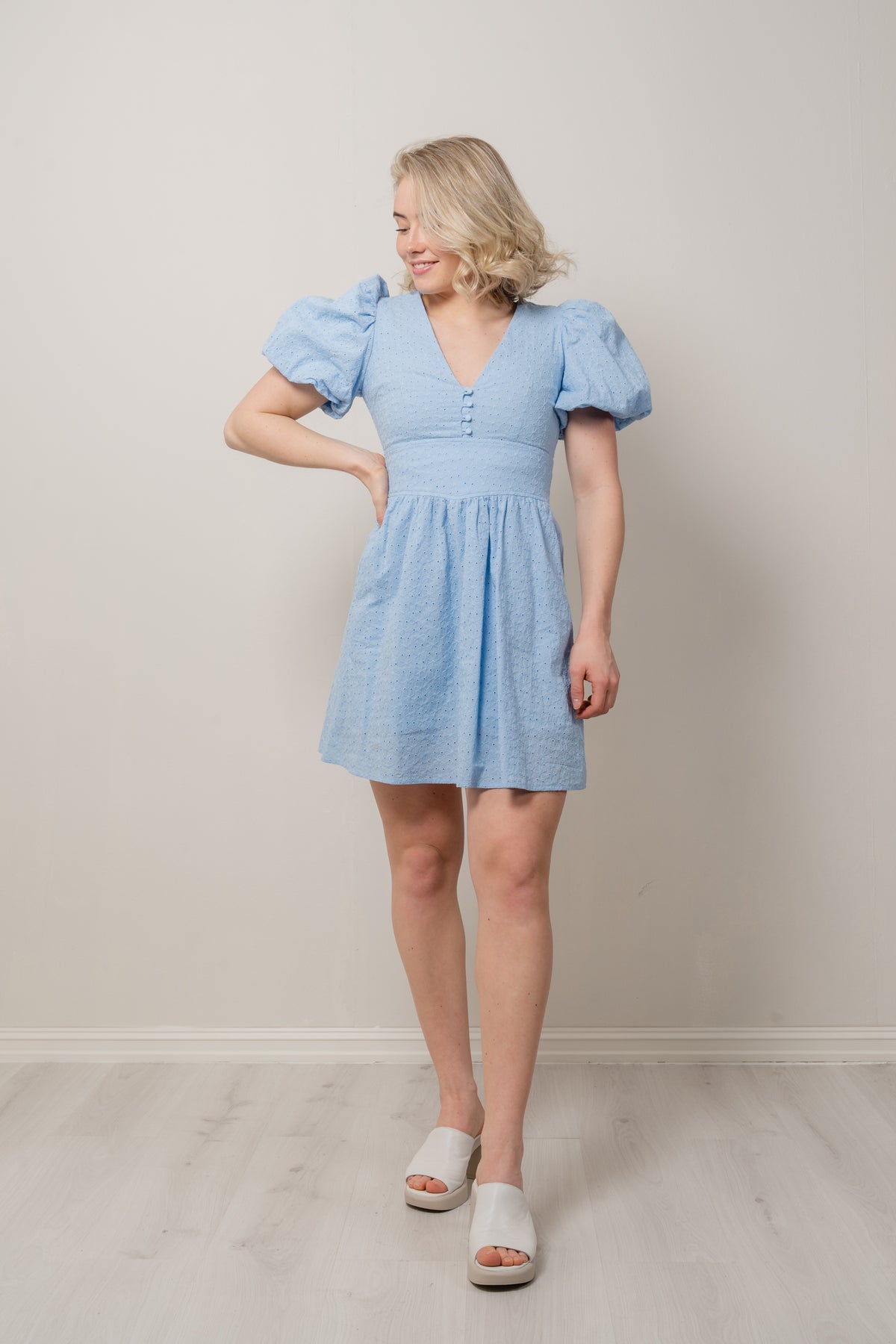 Albertine Dress - Powder Blue