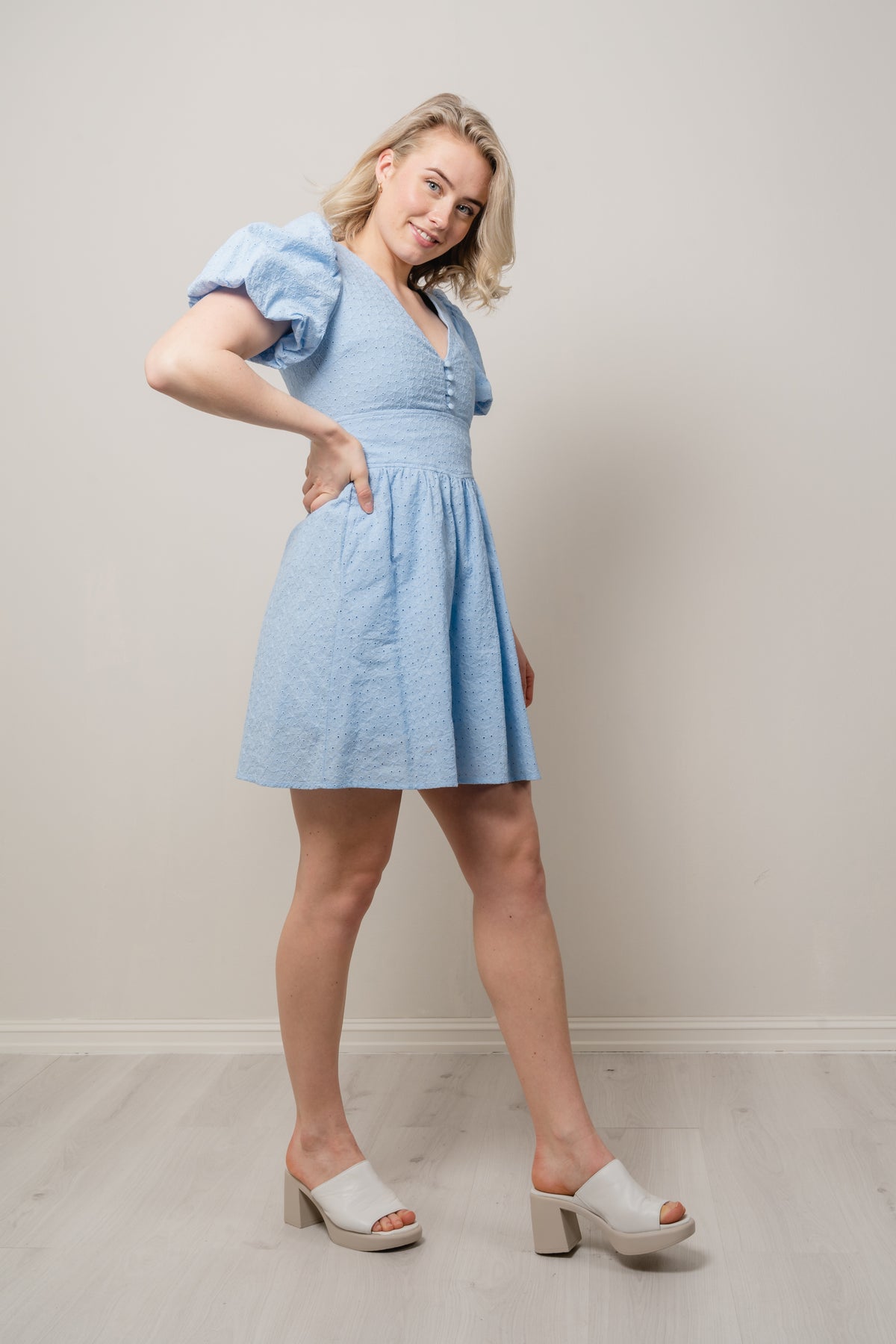 Albertine Dress - Powder Blue