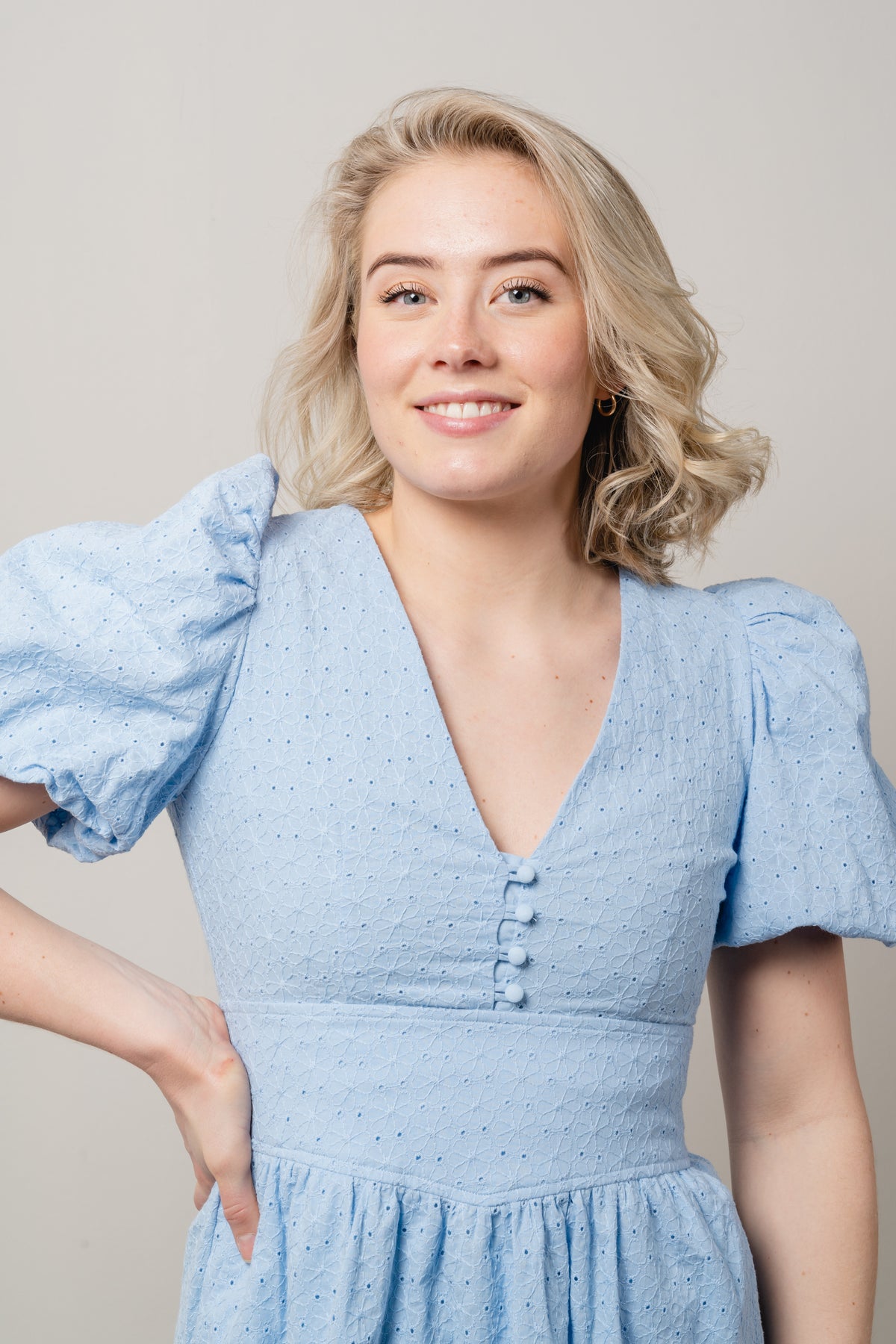 Albertine Dress - Powder Blue