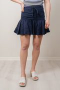 Villie Linen Skirt - Navy