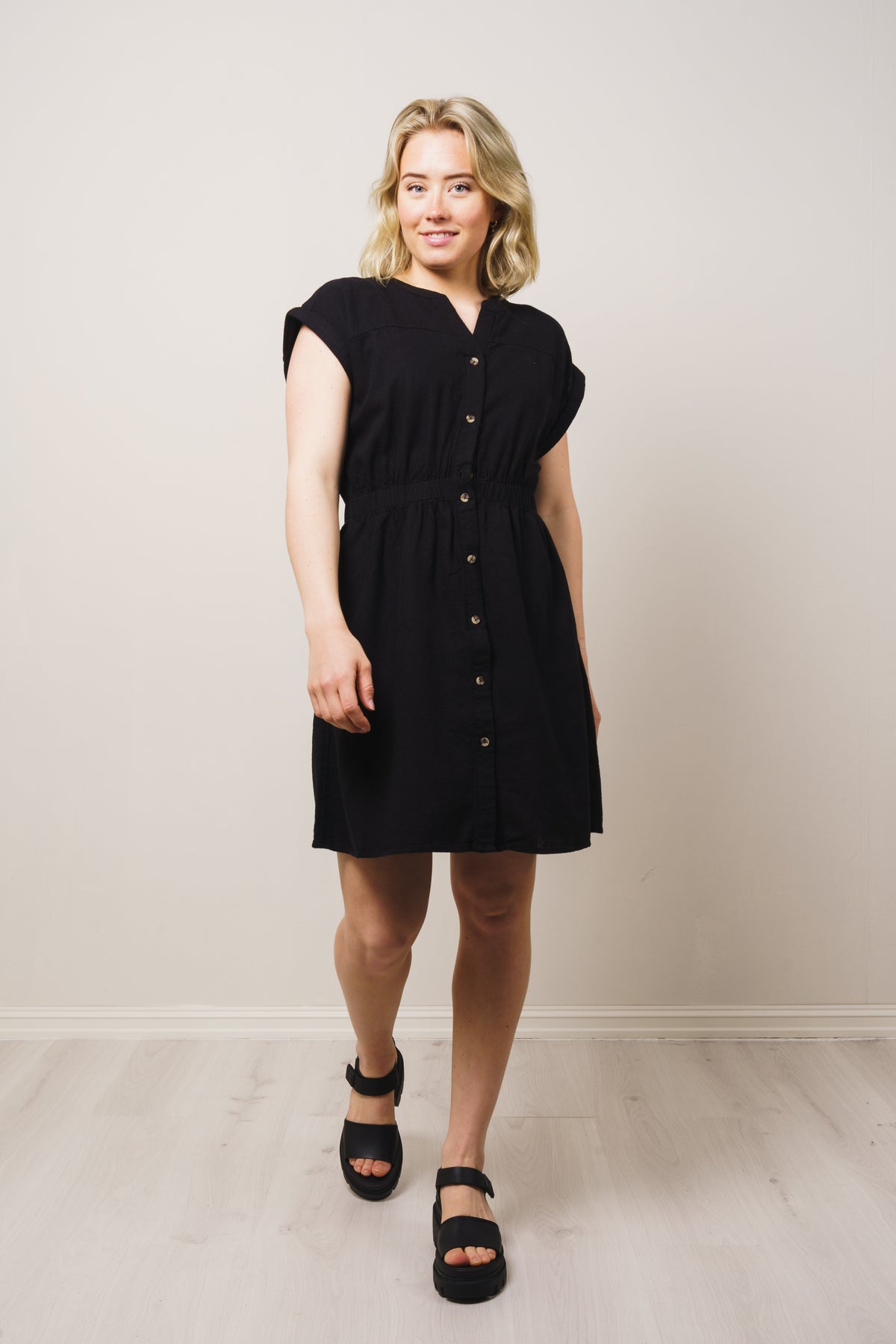 Karima Ginia Ss Shirt Dress - Black
