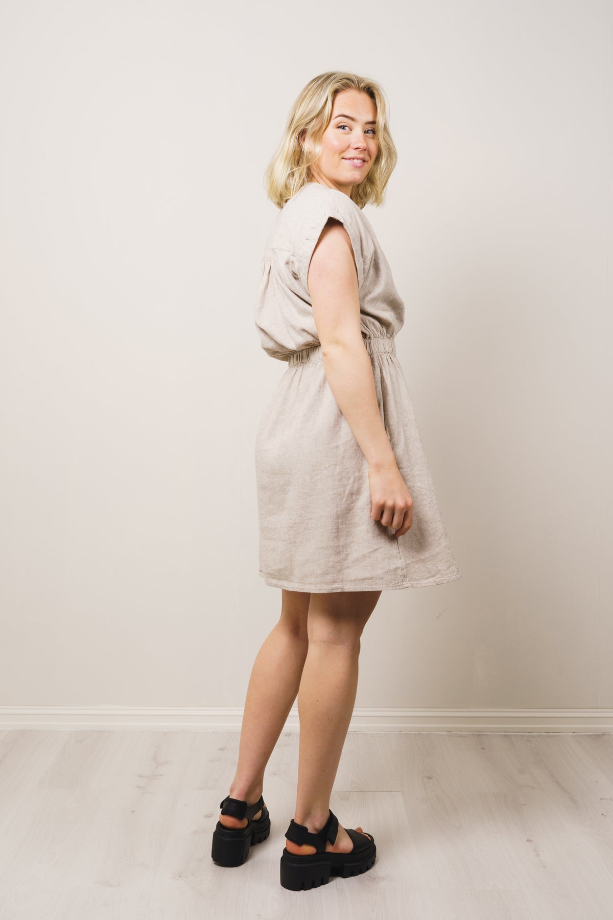 Karima Ginia Ss Shirt Dress - Sand