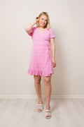 Elanina Rikklie Wrap Dress Aop - White Flowers