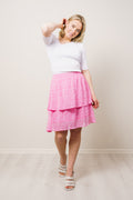 Elanina Rikkelie Short Skirt Aop - White Flowers