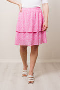 Elanina Rikkelie Short Skirt Aop - White Flowers