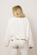Florie Cotton Zip Knit - Snow White