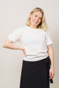 Eslina Rachelle 2/4 Raglan Pullover - Egret