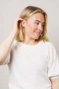 Eslina Rachelle 2/4 Raglan Pullover - Egret