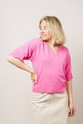 Eslina Rachelle 2/4 V Neck Pullover - Aurora Pink