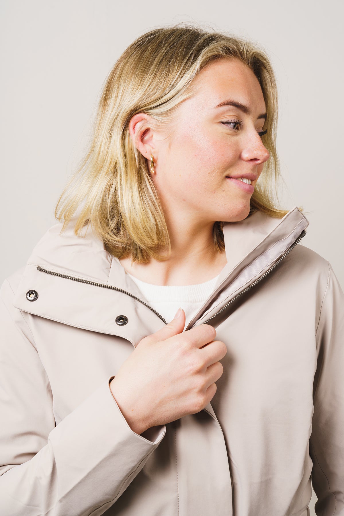 Chelsea Coat - Concrete Beige