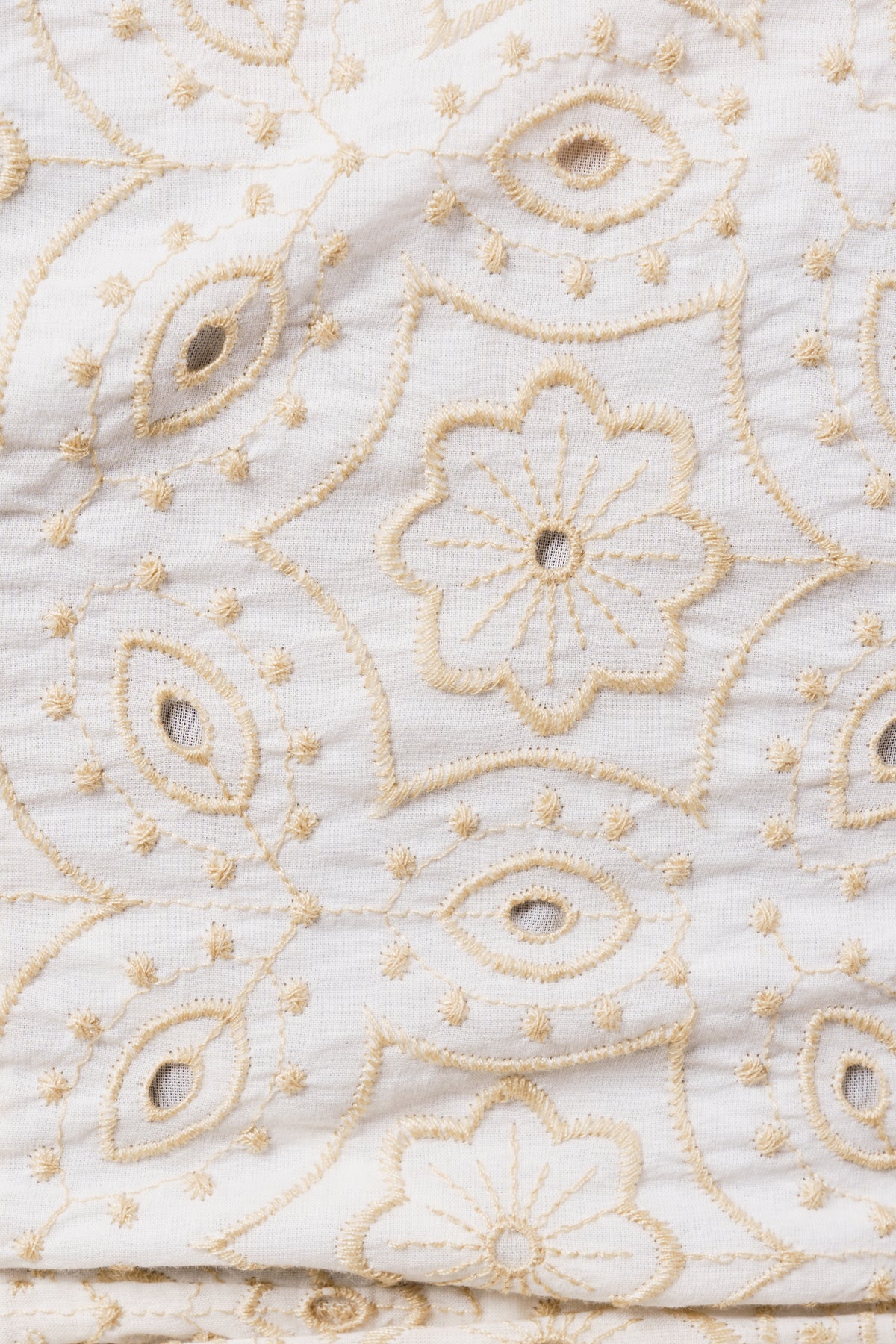 Valkyrie Broderie Anglaise Dress - Off White/Sand