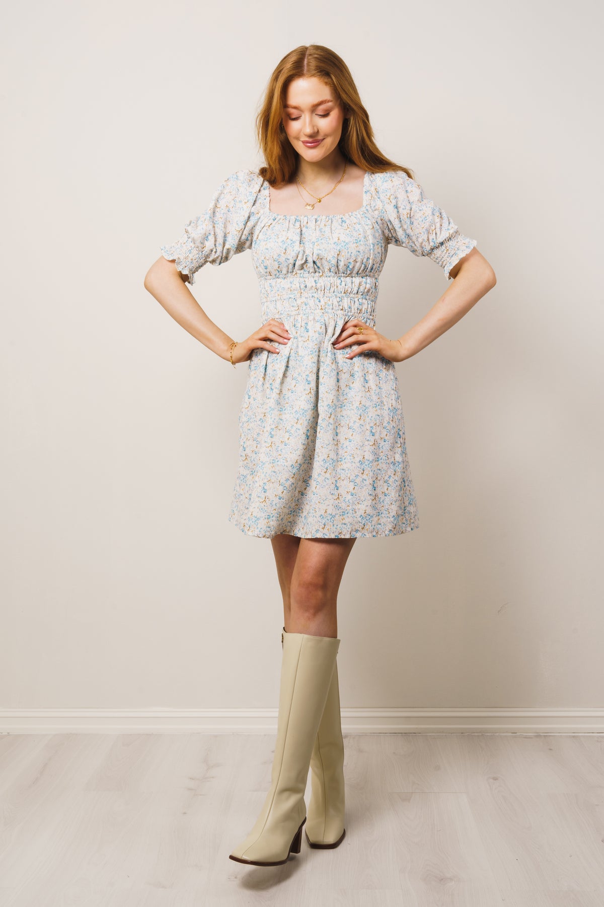 Veslemøy Linen Dress - Sky Blue