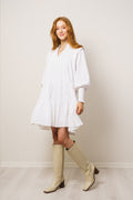 Embla Solid Dress - White