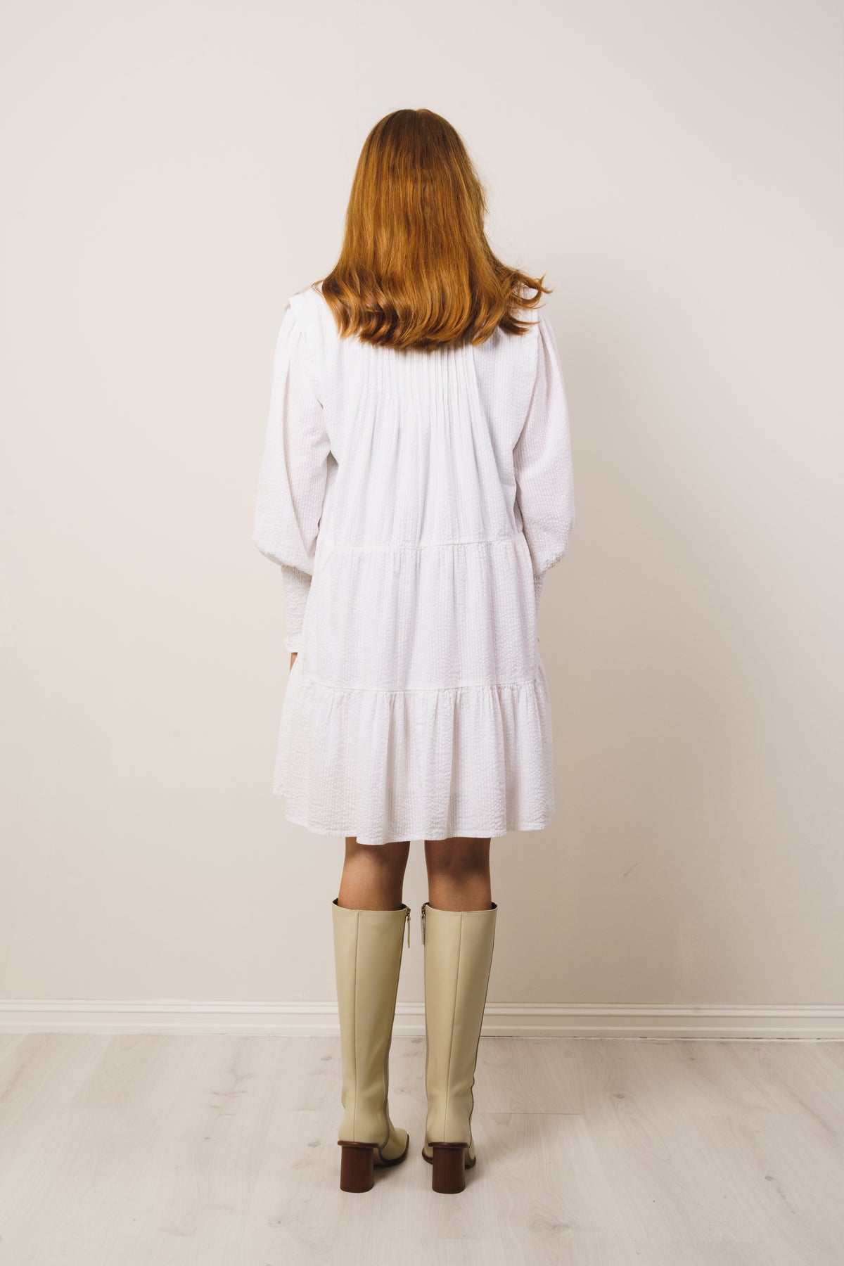 Embla Solid Dress - White