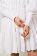 Embla Solid Dress - White