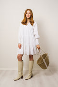 Embla Solid Dress - White