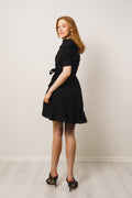Valkyrie Linen Dress - Black