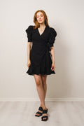 Valkyrie Linen Dress - Black