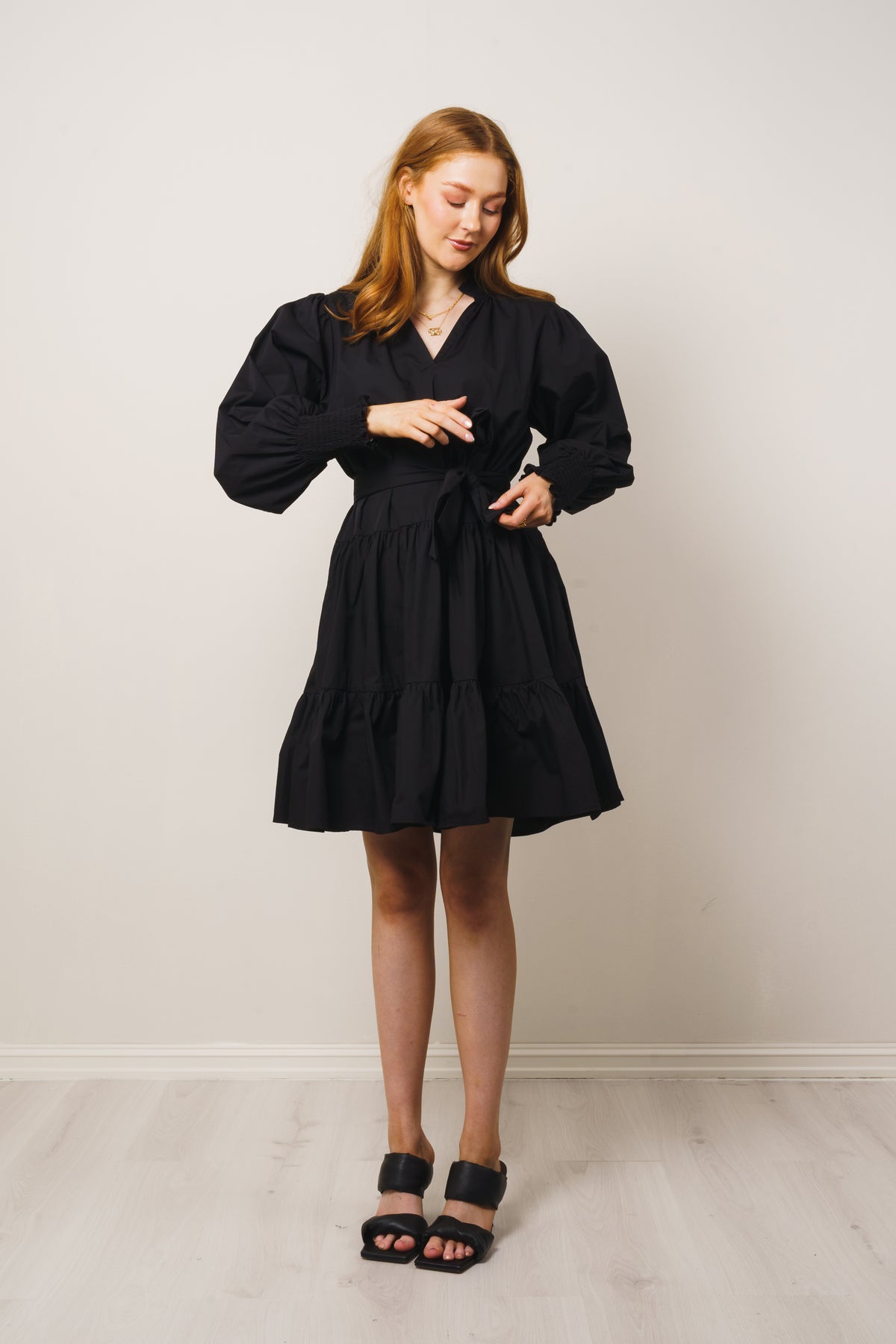 Delphine Poplin Dress - Black