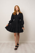 Delphine Poplin Dress - Black