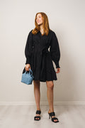 Delphine Poplin Dress - Black