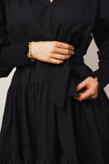Delphine Poplin Dress - Black