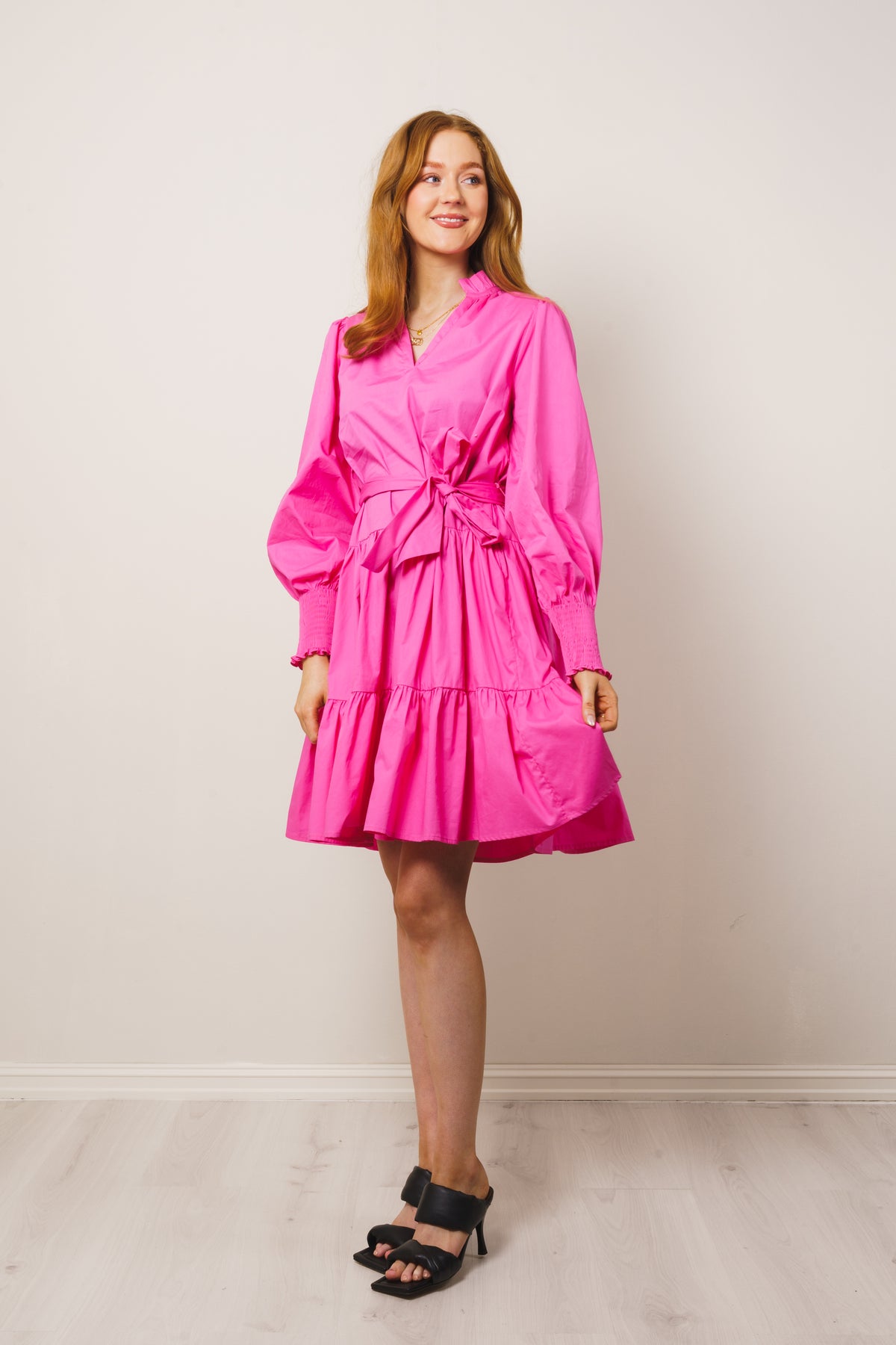 Delphine Poplin Dress - Pink