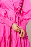 Delphine Poplin Dress - Pink