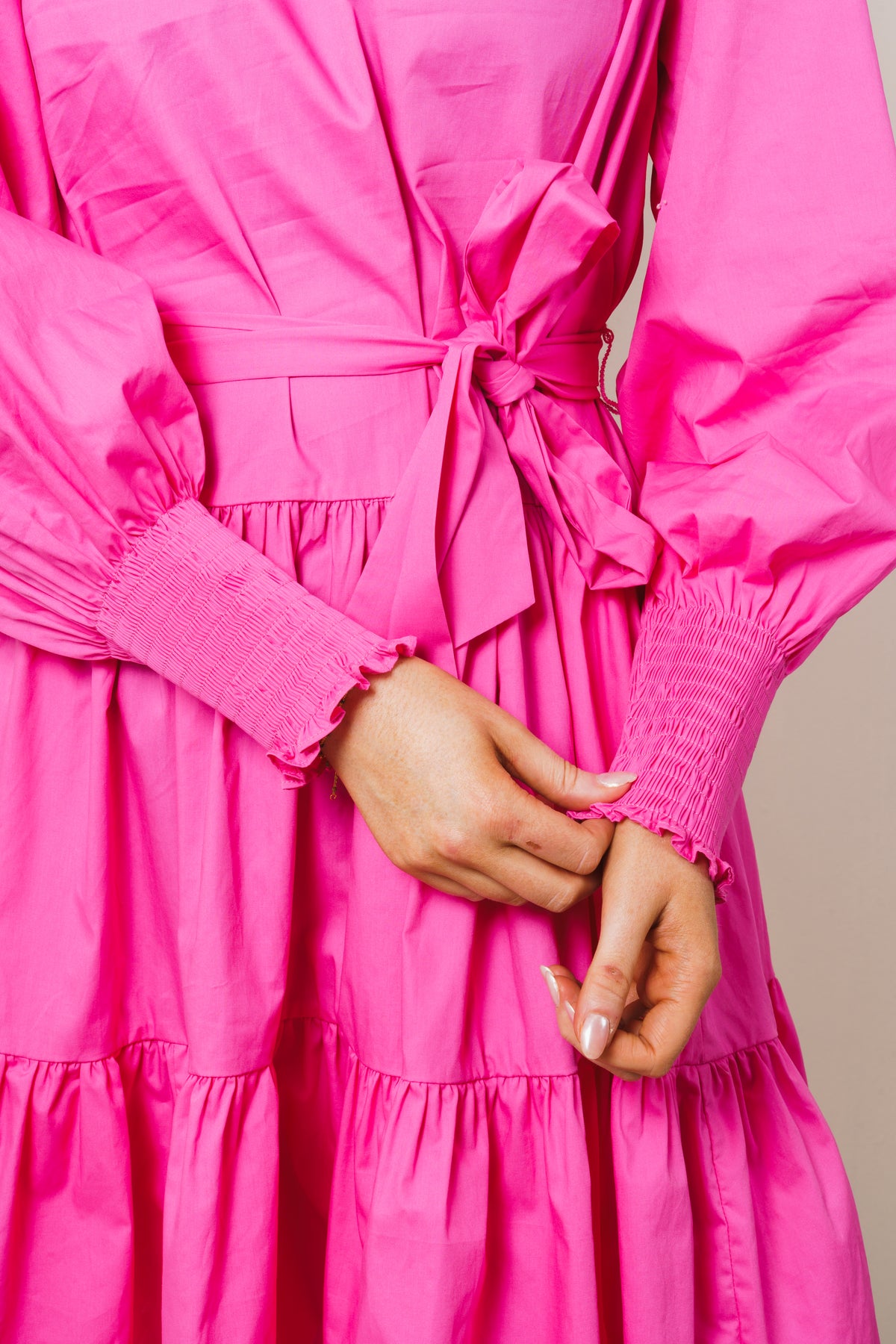 Delphine Poplin Dress - Pink