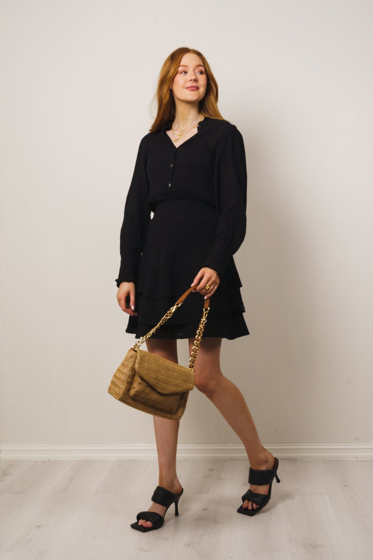 Tora Gauze Dress - Black