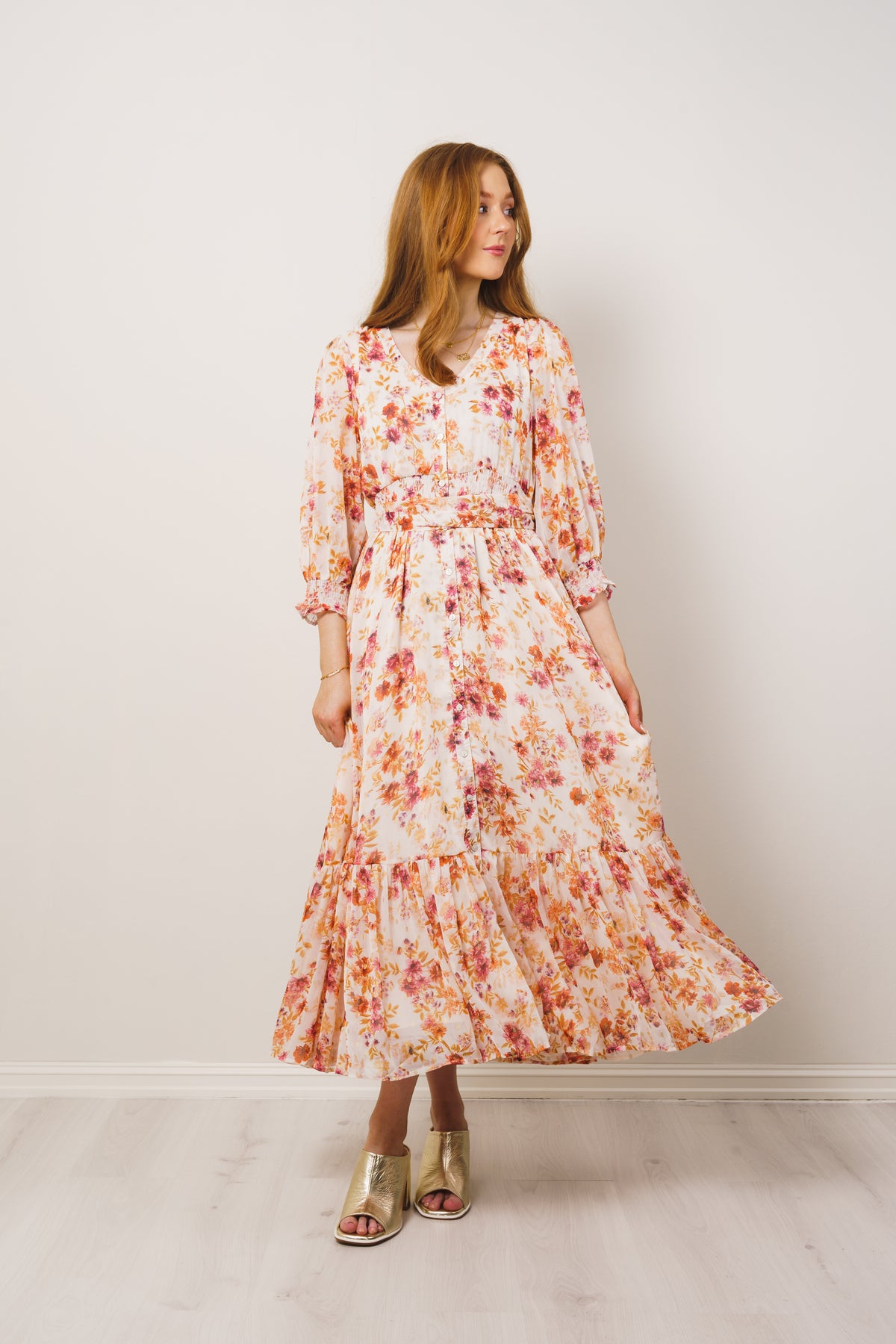 Gyri Golden Flower Dress - Indian Summer