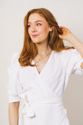 Valkyrie Linen Dress - White