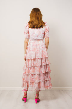 Jade Shimmering Goddess Dress - Shell Pink