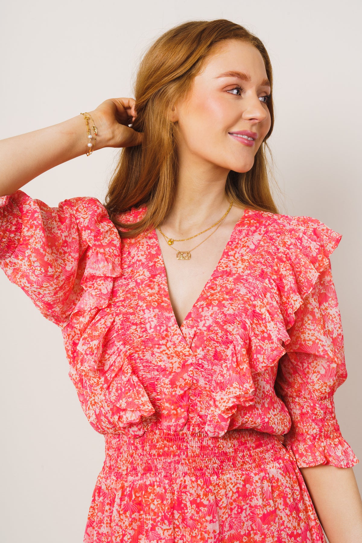 Frøya Long Dress - Coral