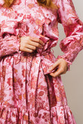 Saga Wide Dress - Pink Paisley