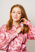 Saga Wide Dress - Pink Paisley