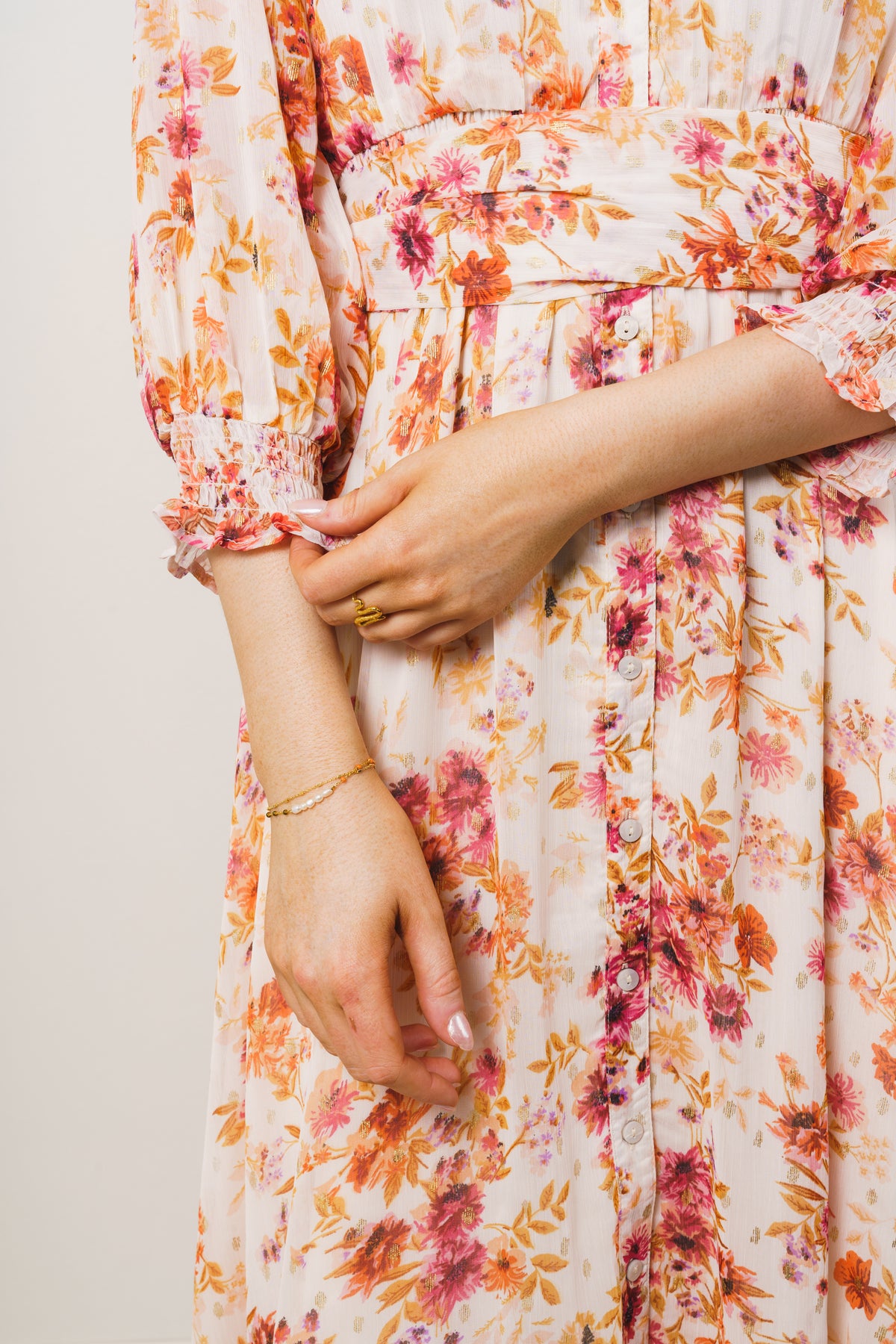 Gyri Golden Flower Dress - Indian Summer