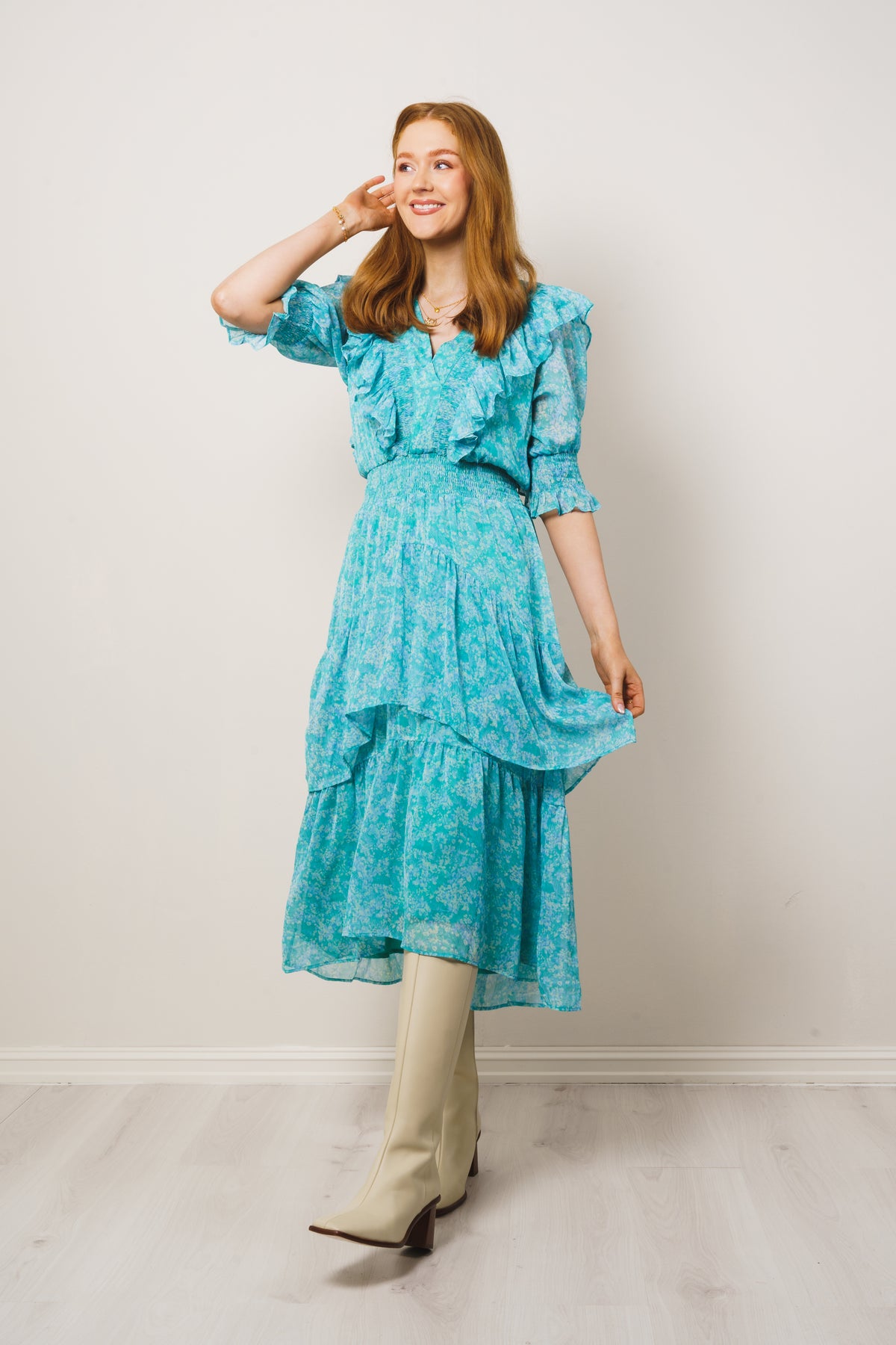 Frøya Long Dress - Azur
