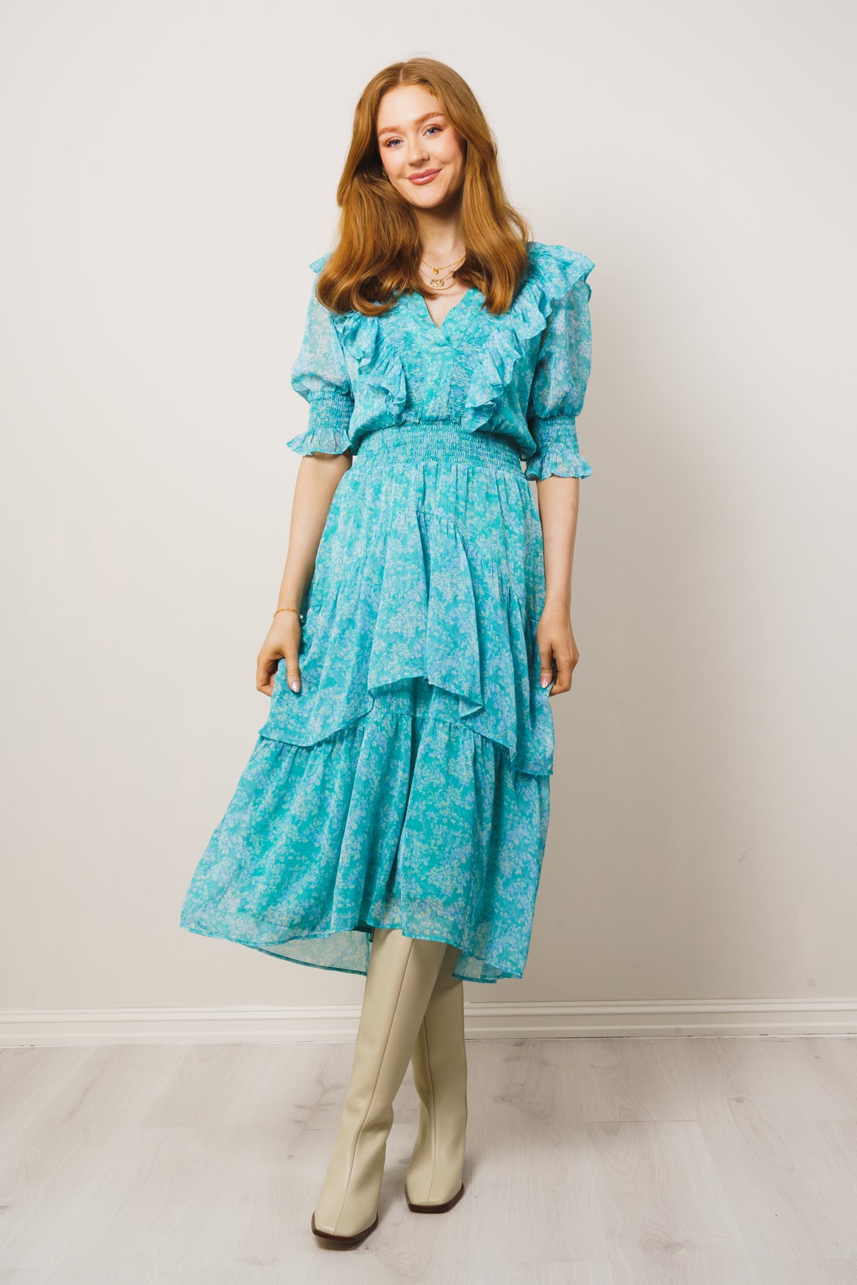 Frøya Long Dress - Azur