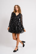 Cordelia Dress - Black Starry Night