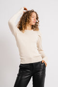 Isla Ls Knit O-Neck - Birch