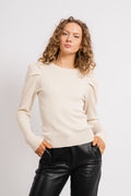 Isla Ls Knit O-Neck - Birch